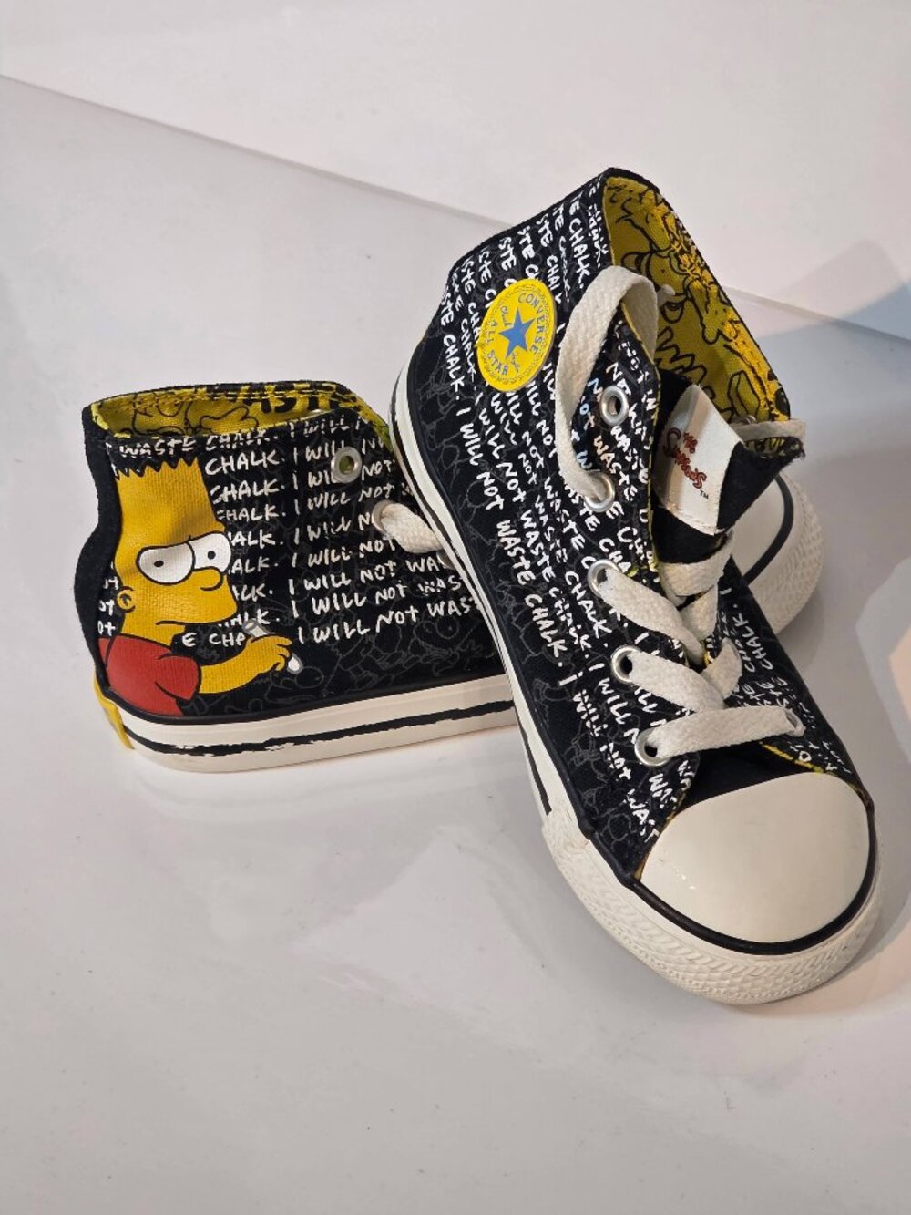 Converse Chuck Taylor All Star Hi The Simpsons Bart Chalkboard Shoes Size 10 Kid
